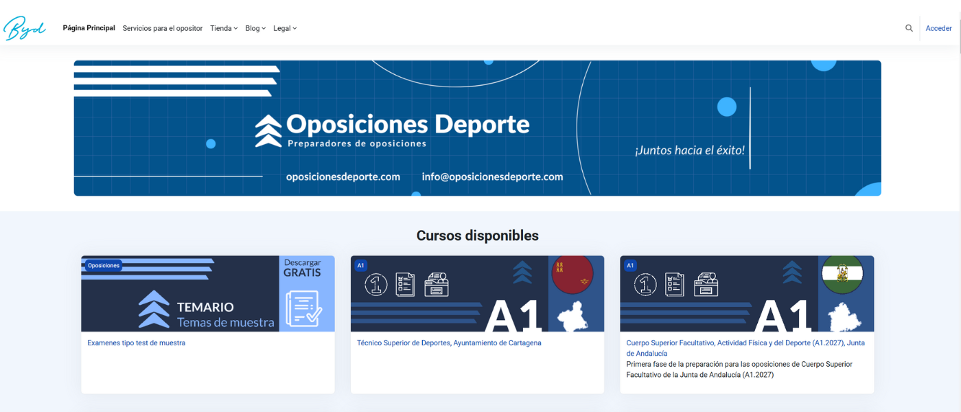 Aula virtual oposiciones deporte Aula virtual oposiciones deporte
